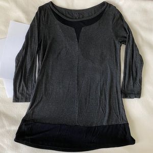 ☆*:.｡.Futuristic Dark Grey Mesh Inlay Top.｡.:*☆